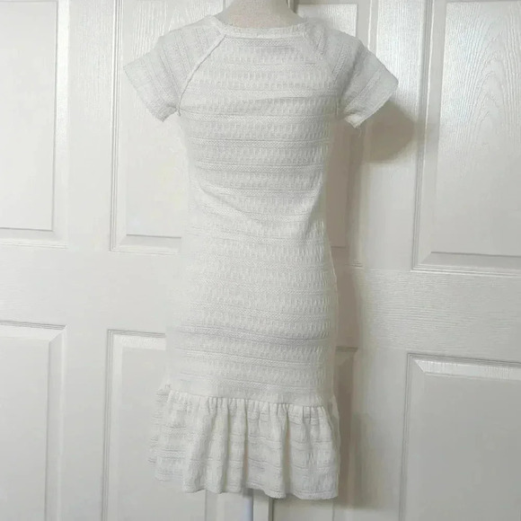 Free People White Short Sleeve Knit Dress - Picture 5 of 6
